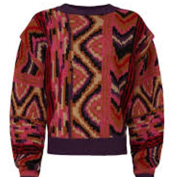 FARM Rio Multicolor Abstract Knit Sweater - Picture 3 of 4